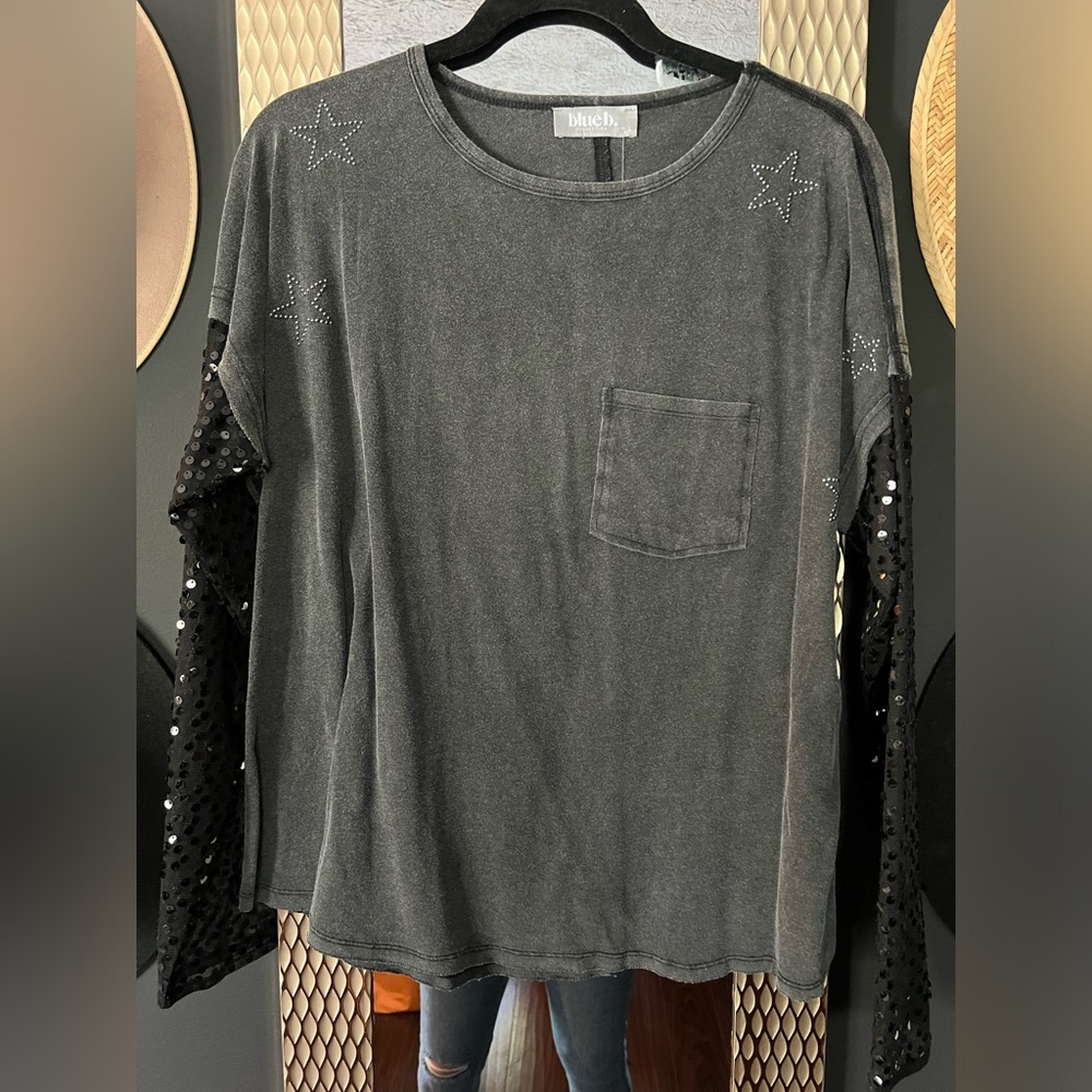 Sequins long sleeve tee